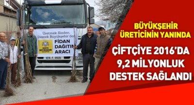 Çiftçiye 2016`da 9,2 Milyonluk Destek Sağlandı