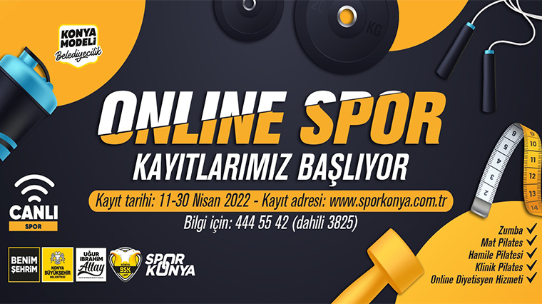 Konya Büyükşehir Online Spor Kayıtları Başladı